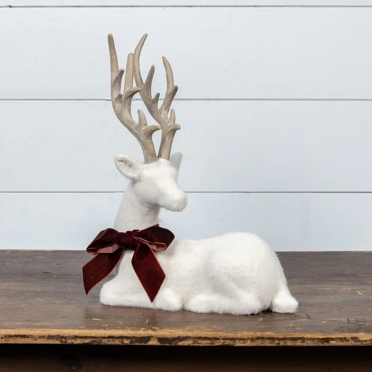 Cream Felt Deer