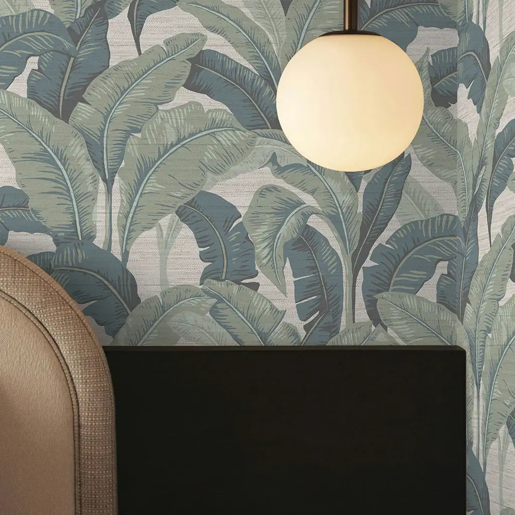 Layered Palm Faux Grasscloth Peel & Stick Wallpaper