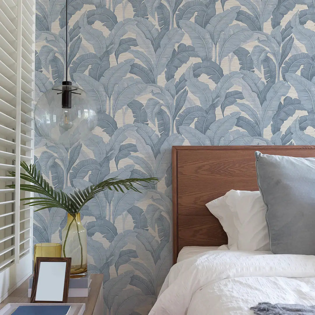 Layered Palm Faux Grasscloth Peel & Stick Wallpaper