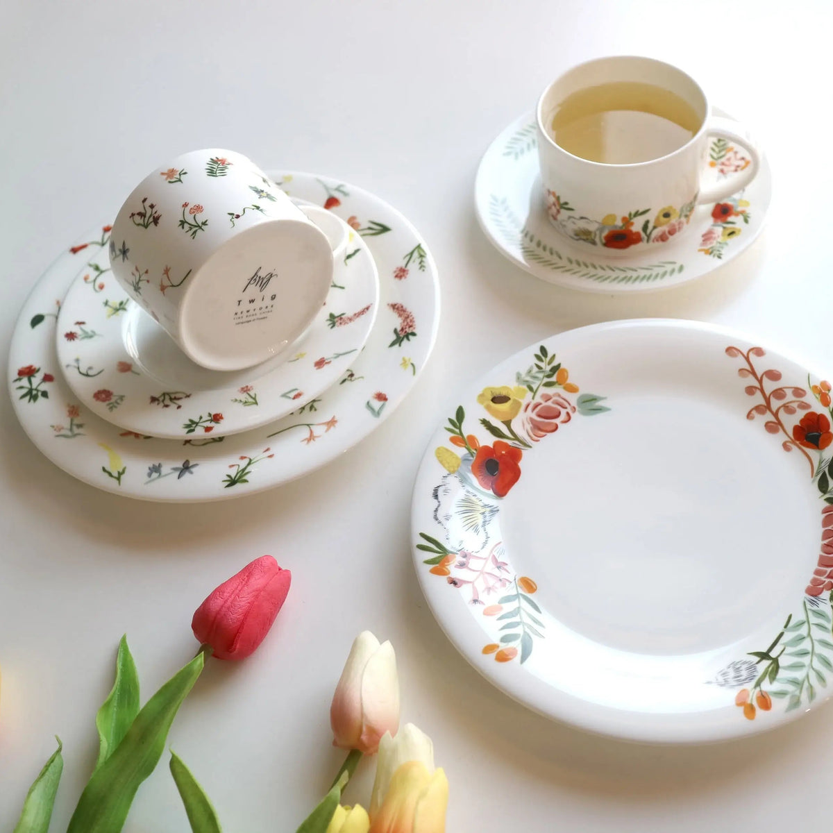 Language Of Flowers Cups & Saucers Set