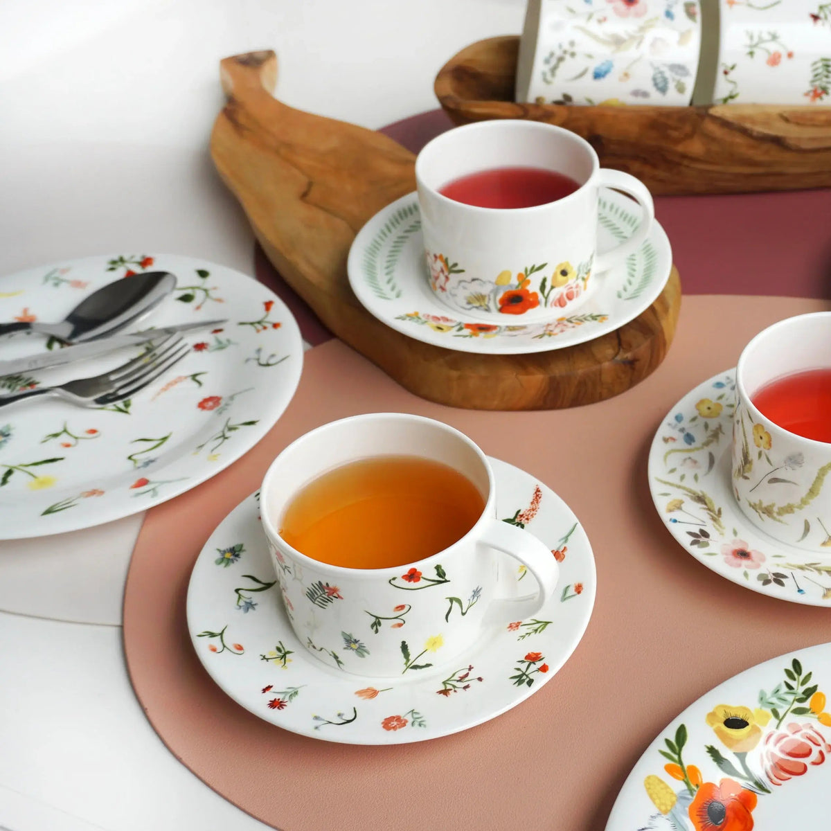 Language Of Flowers Cups & Saucers Set