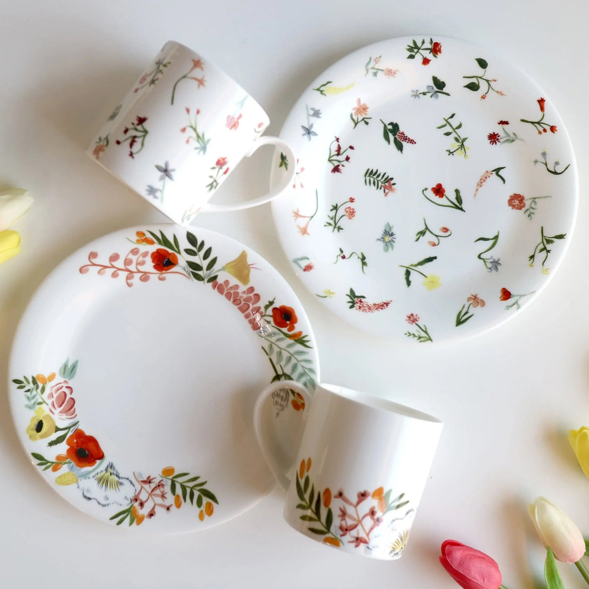 Language of Flowers 8.5" Salad Plate Set