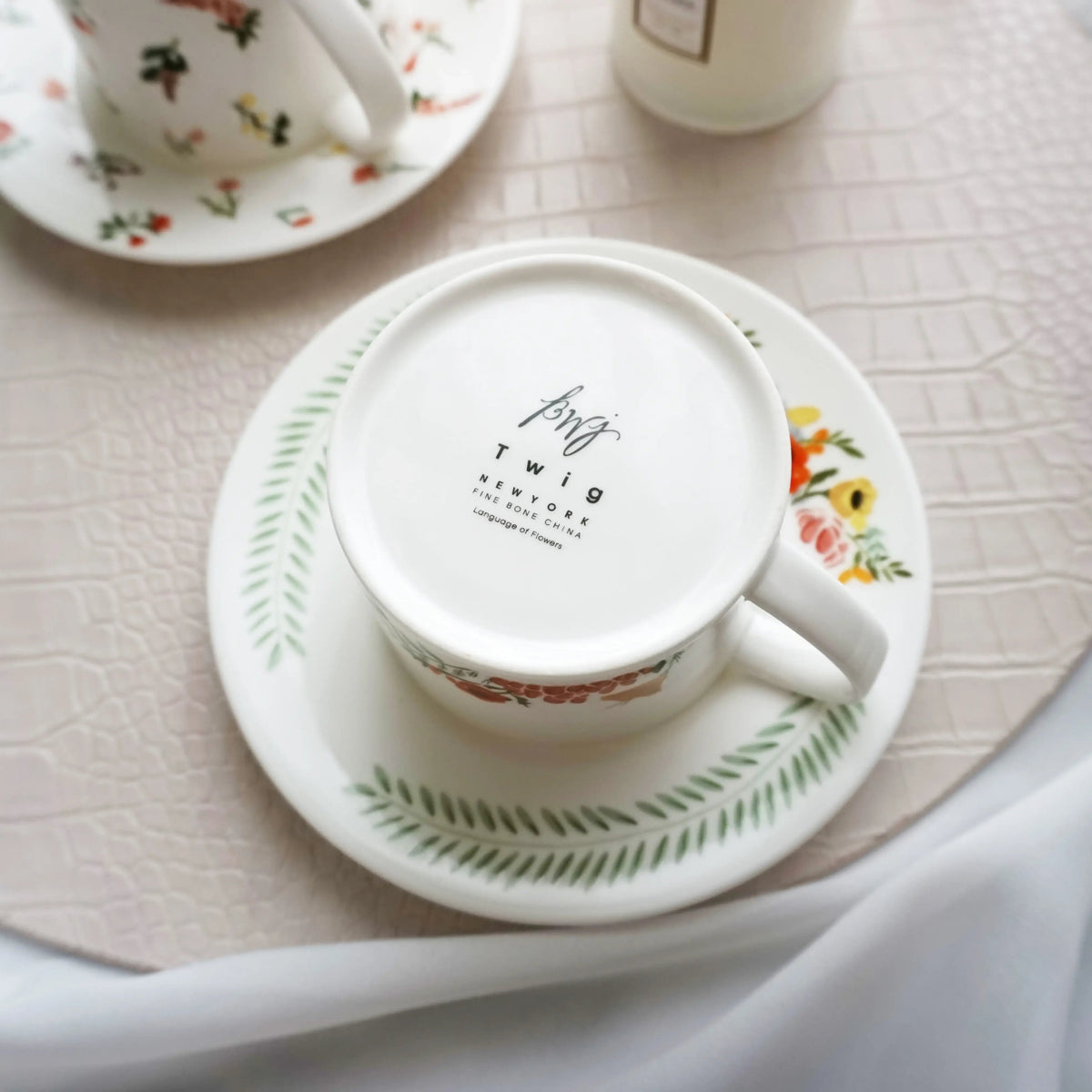 Language Of Flowers Cups & Saucers Set