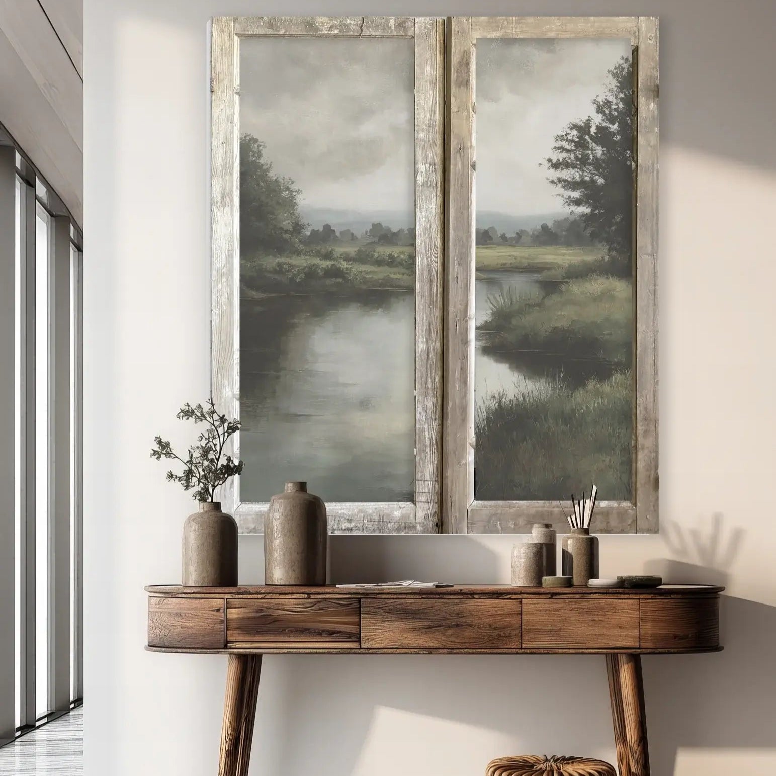 Short & Wide Holland Creekside Diptych Art Set