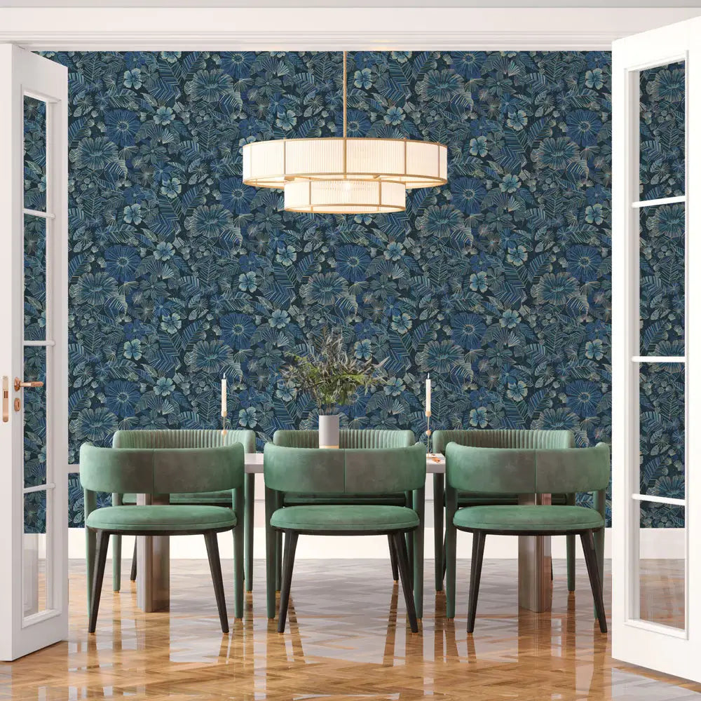 Metallic Bloom Peel & Stick Wallpaper