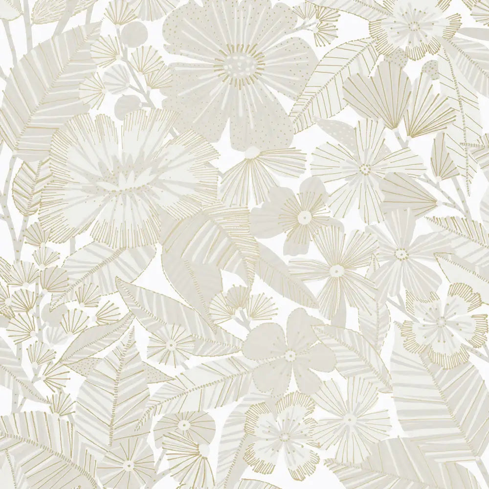 Metallic Bloom Peel & Stick Wallpaper