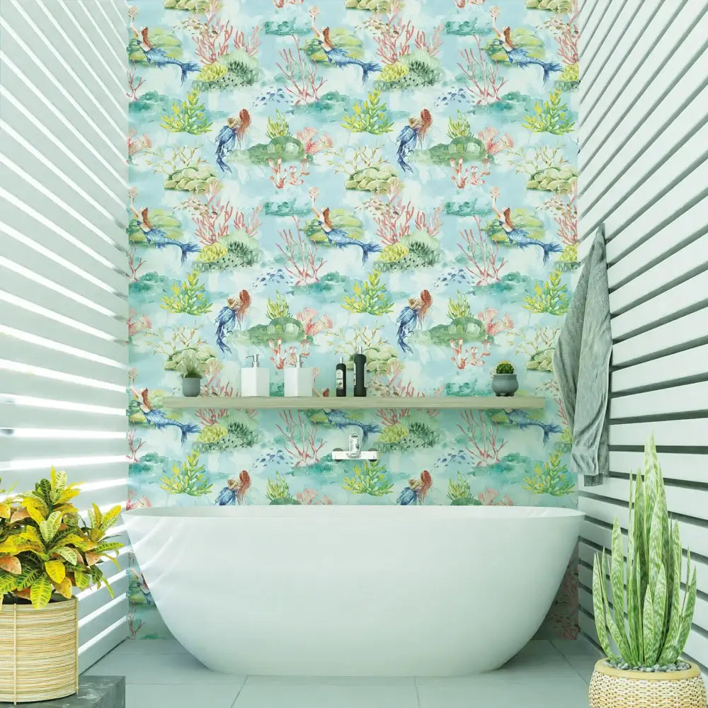 Mermaid Toile Peel & Stick Wallpaper