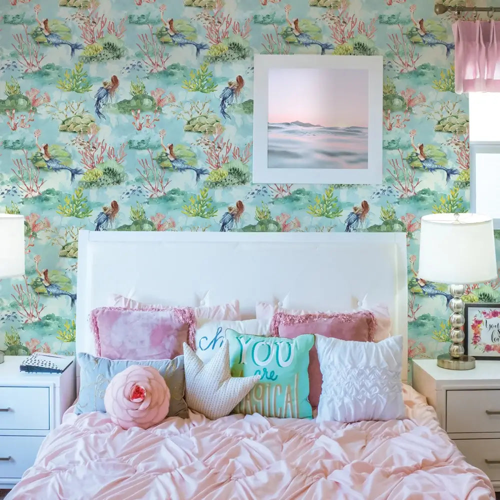 Mermaid Toile Peel & Stick Wallpaper
