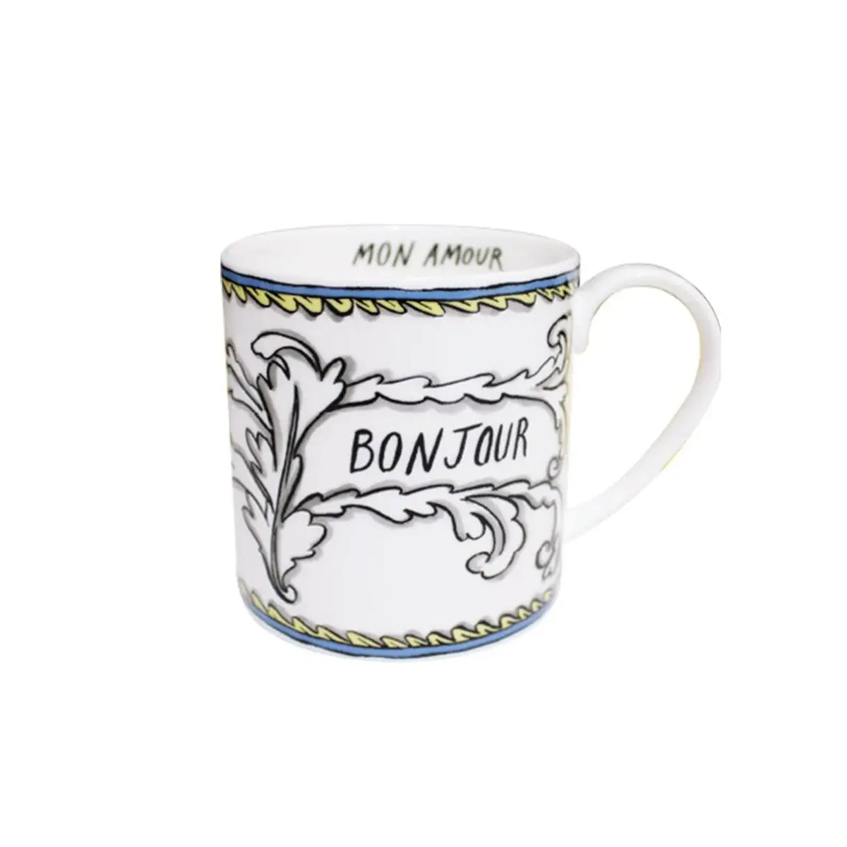 Enjoy Today & Bonjour Bone China Mug