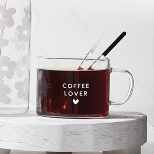 Coffee Lover Glass Mug Set