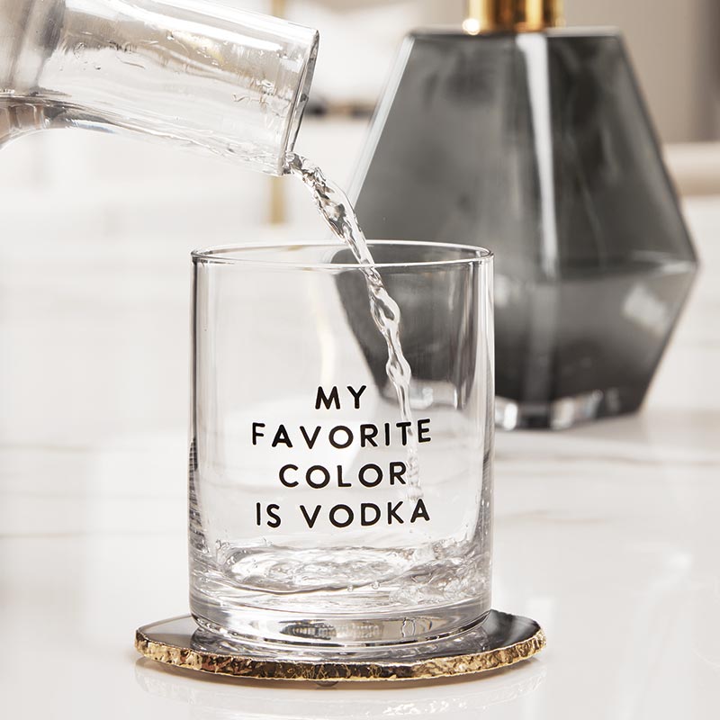 My Favorite Color Is Vodka Rocks Glass Set
