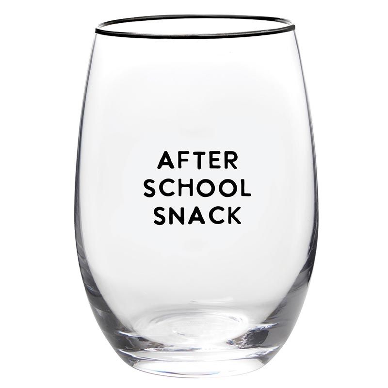 After School Snack Stemless Wine Glass Set