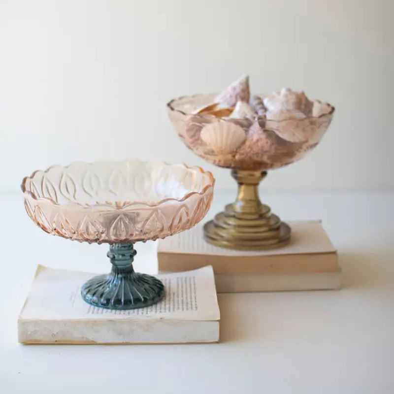 Glass Compote Set