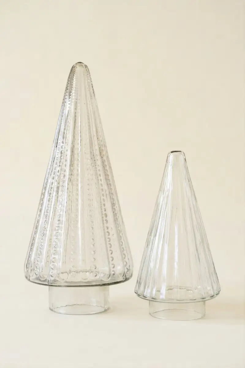 Clear Glass Christmas Tree Set