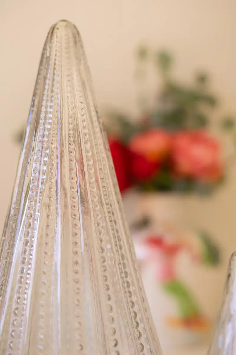 Clear Glass Christmas Tree Set