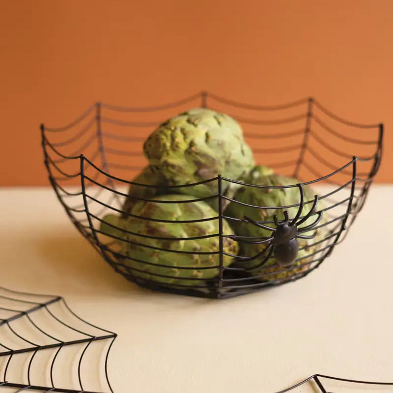 Wire Spider Halloween Bowl