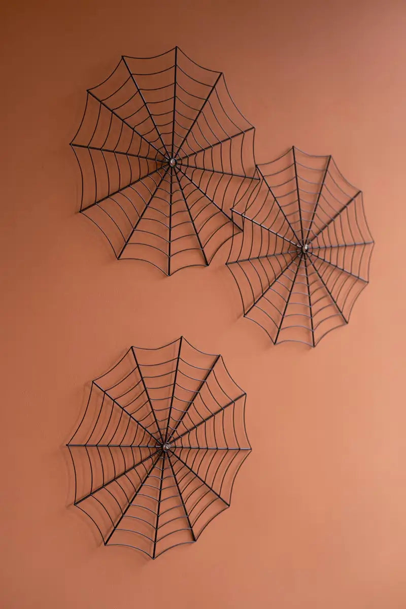 Black Wire Spider Web Placemat Set