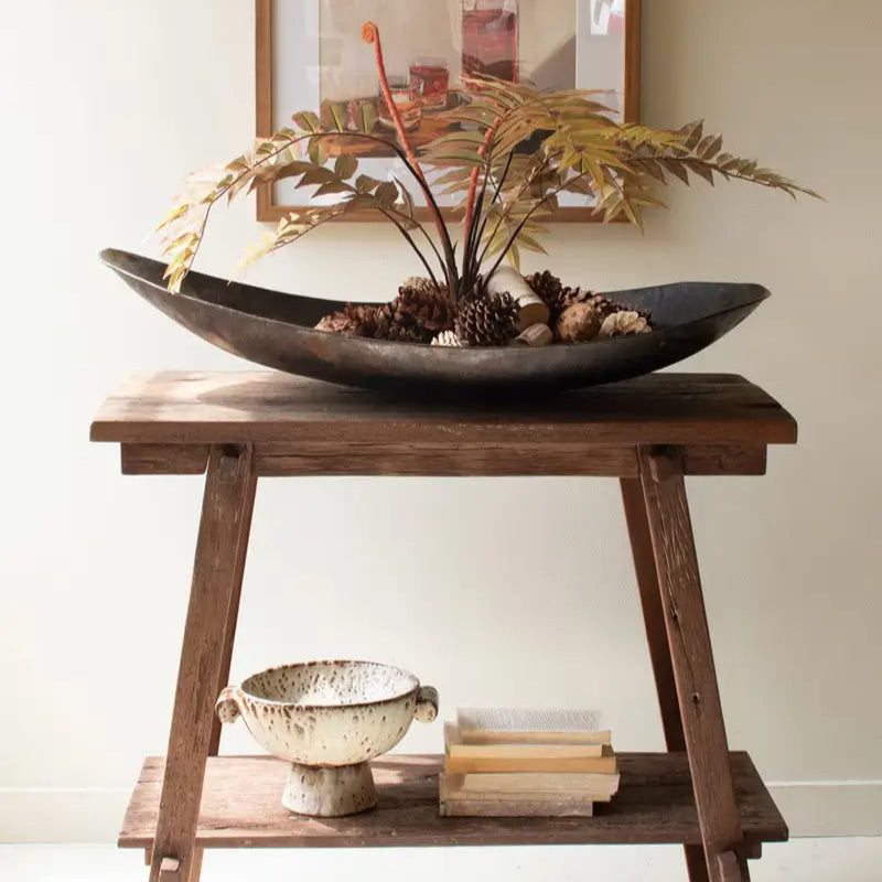 Giant Rustic Iron Oval Bowl