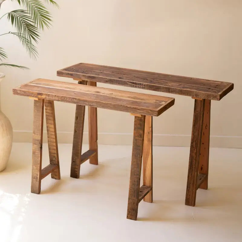Recycled Wood Console Set