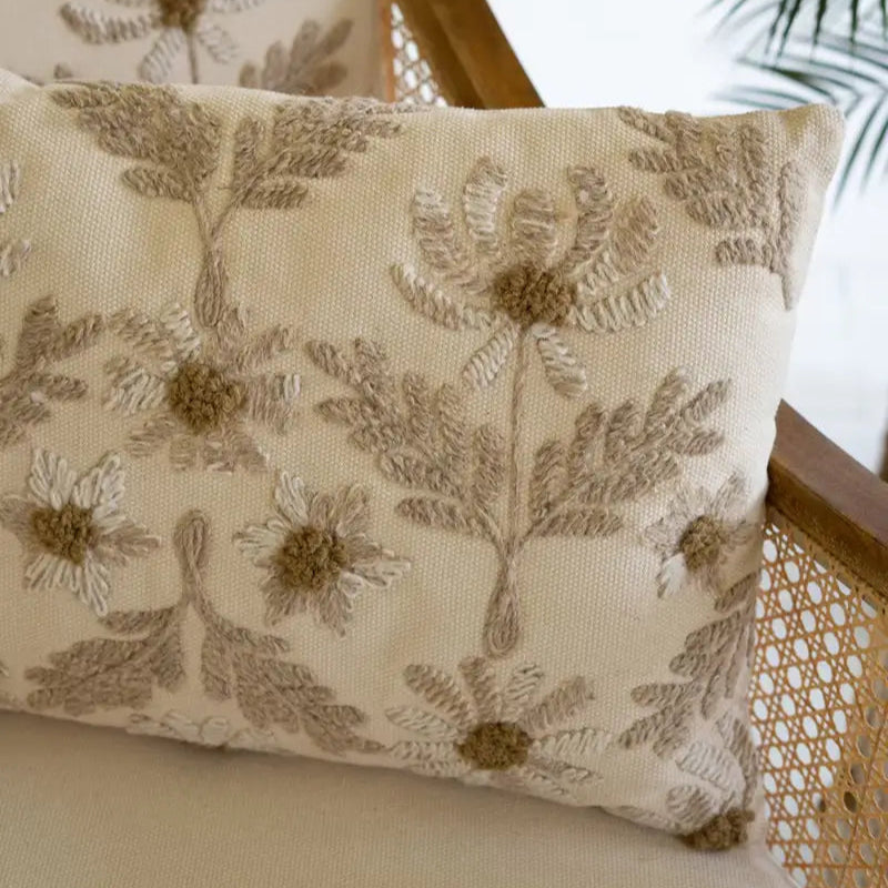 Ivory Embroidered Pillow