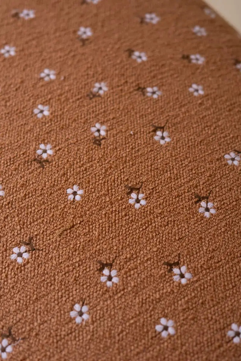 Rustic Daisy Upholstered Bench