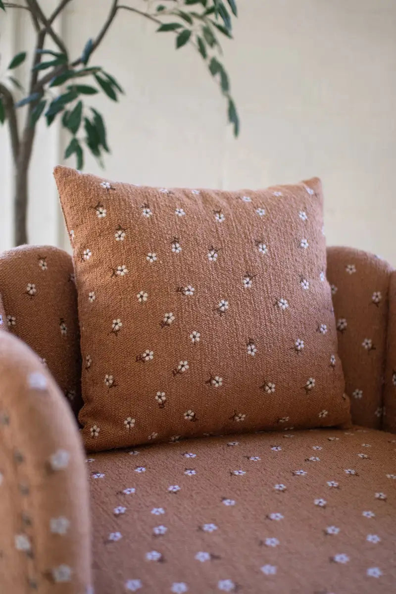 Upholstered Circle Chair With Tassels