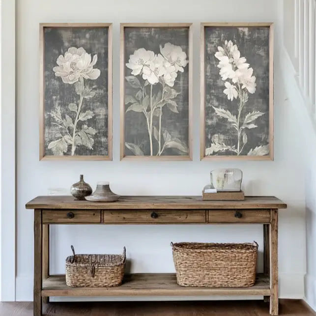 Dark Vintage Botanicals Art Set