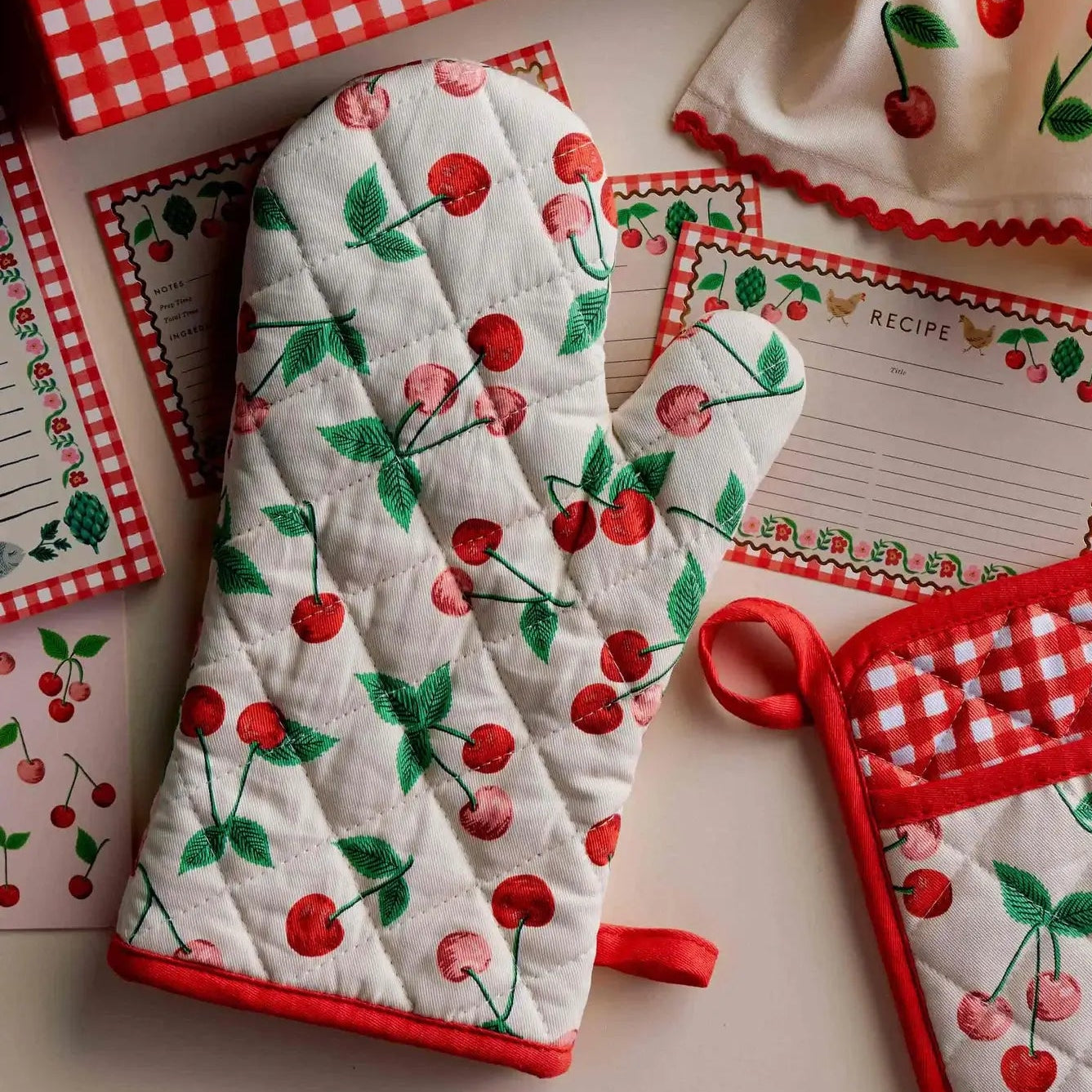 Rifle Paper Co. Cherries Oven Mitt