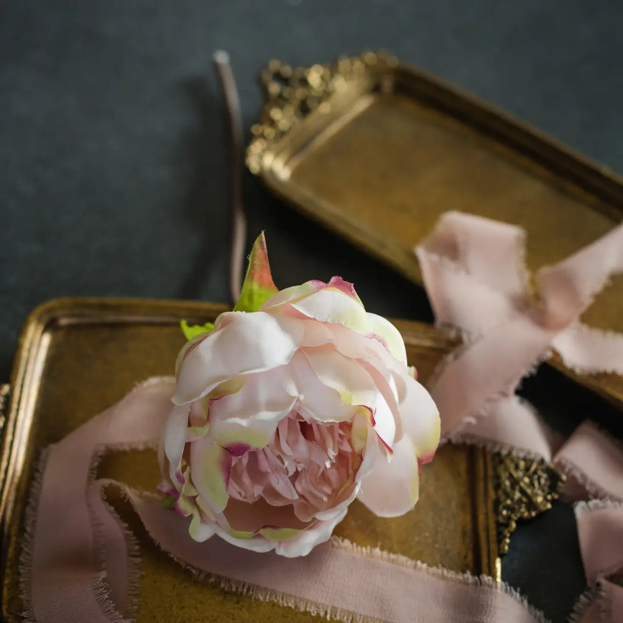 Pink Rose Spray 10.5"