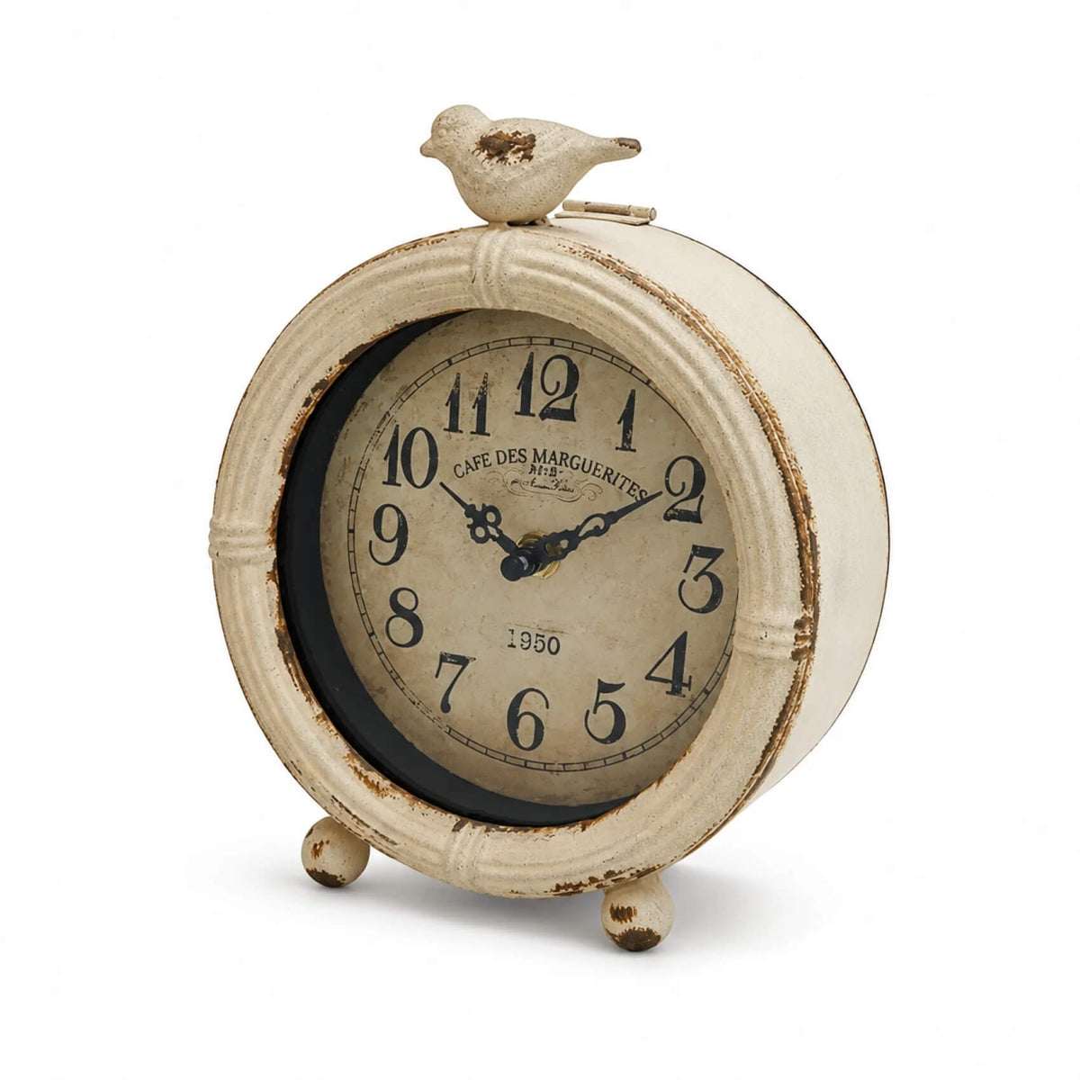 Vintage Bird Accent Table Clock