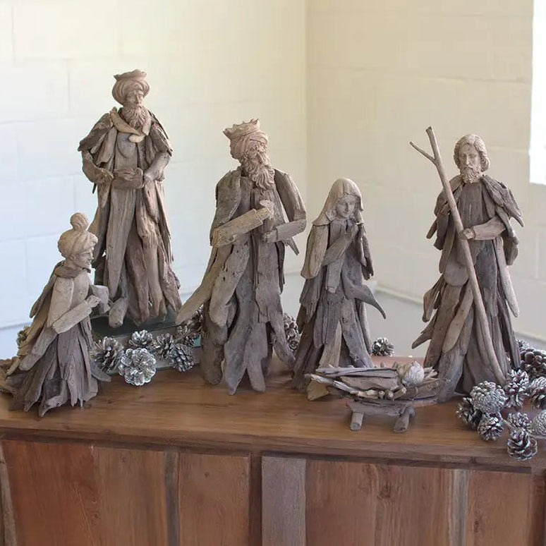 Driftwood Nativity Set
