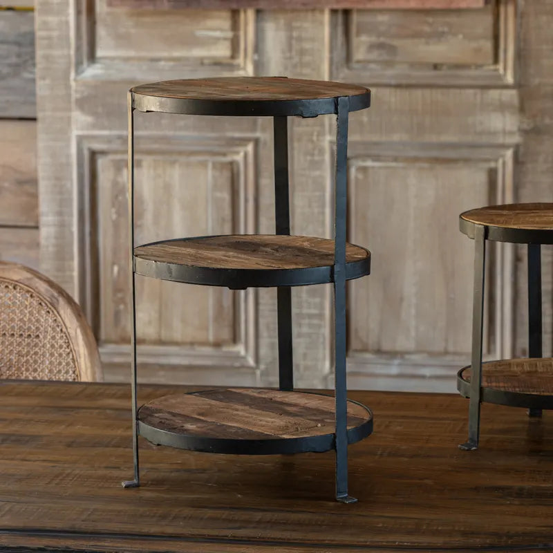 Three Tier Iron & Rustic Wood Stand | A Cottage in the City