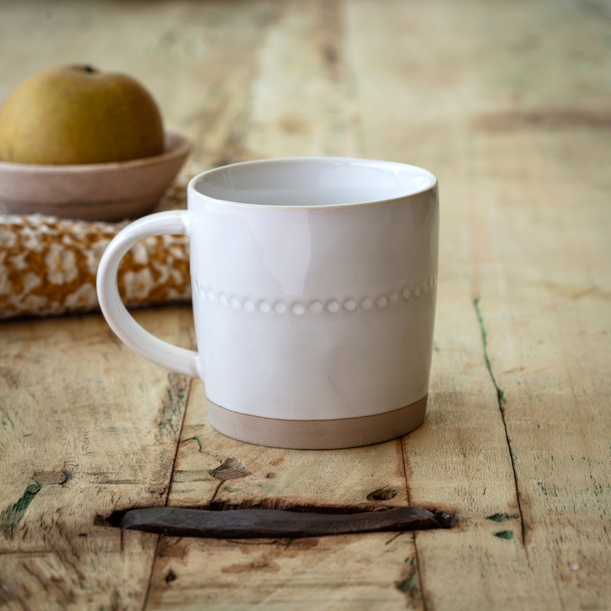 Isabella White Coffee Mug Set