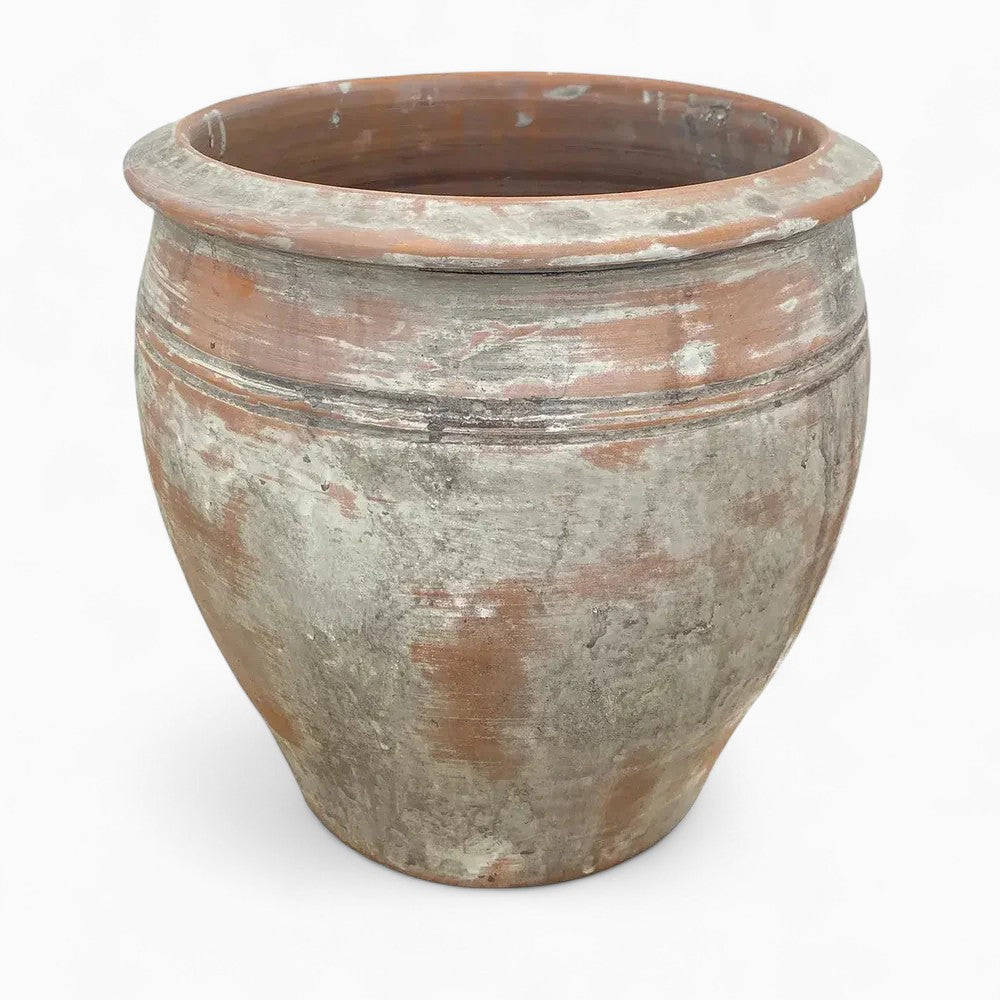 Weathered Olive Pot