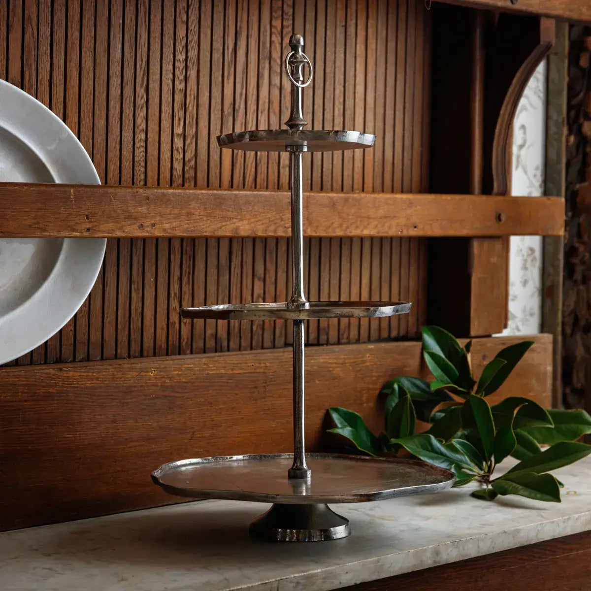 Three Tier Scalloped Server