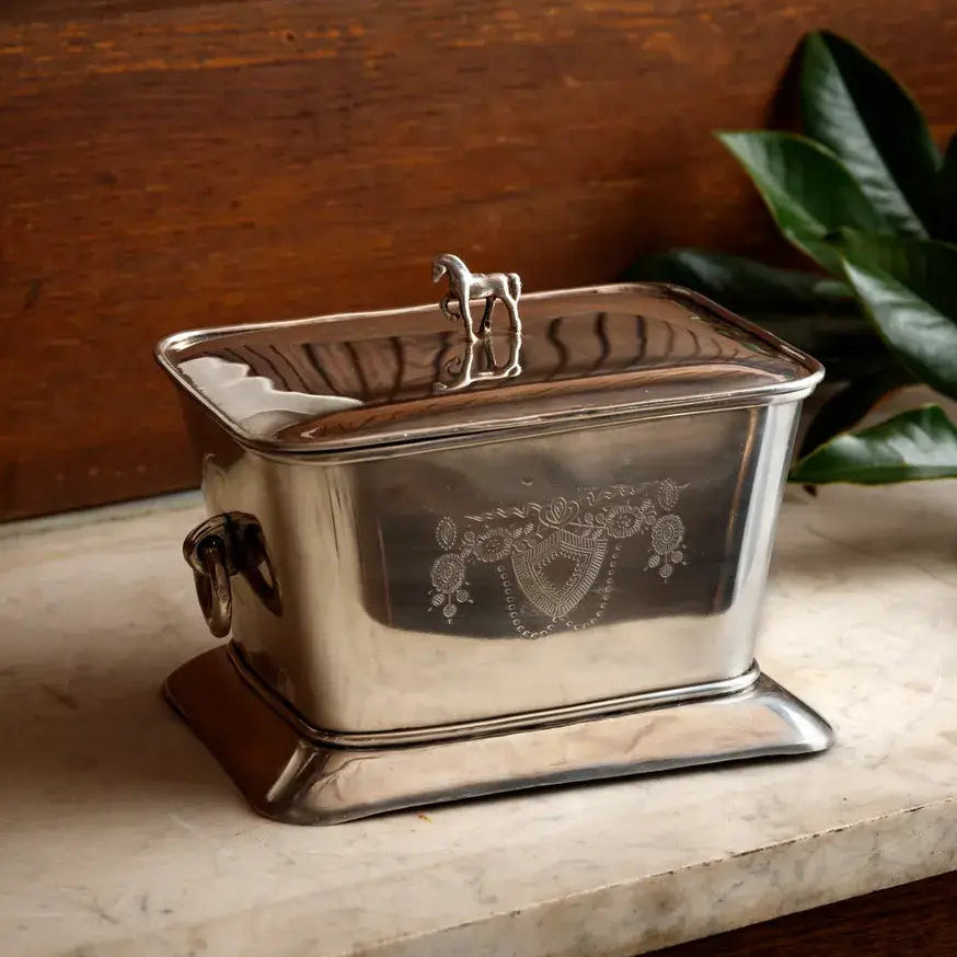 Script Tea Caddy English Tea Caddy