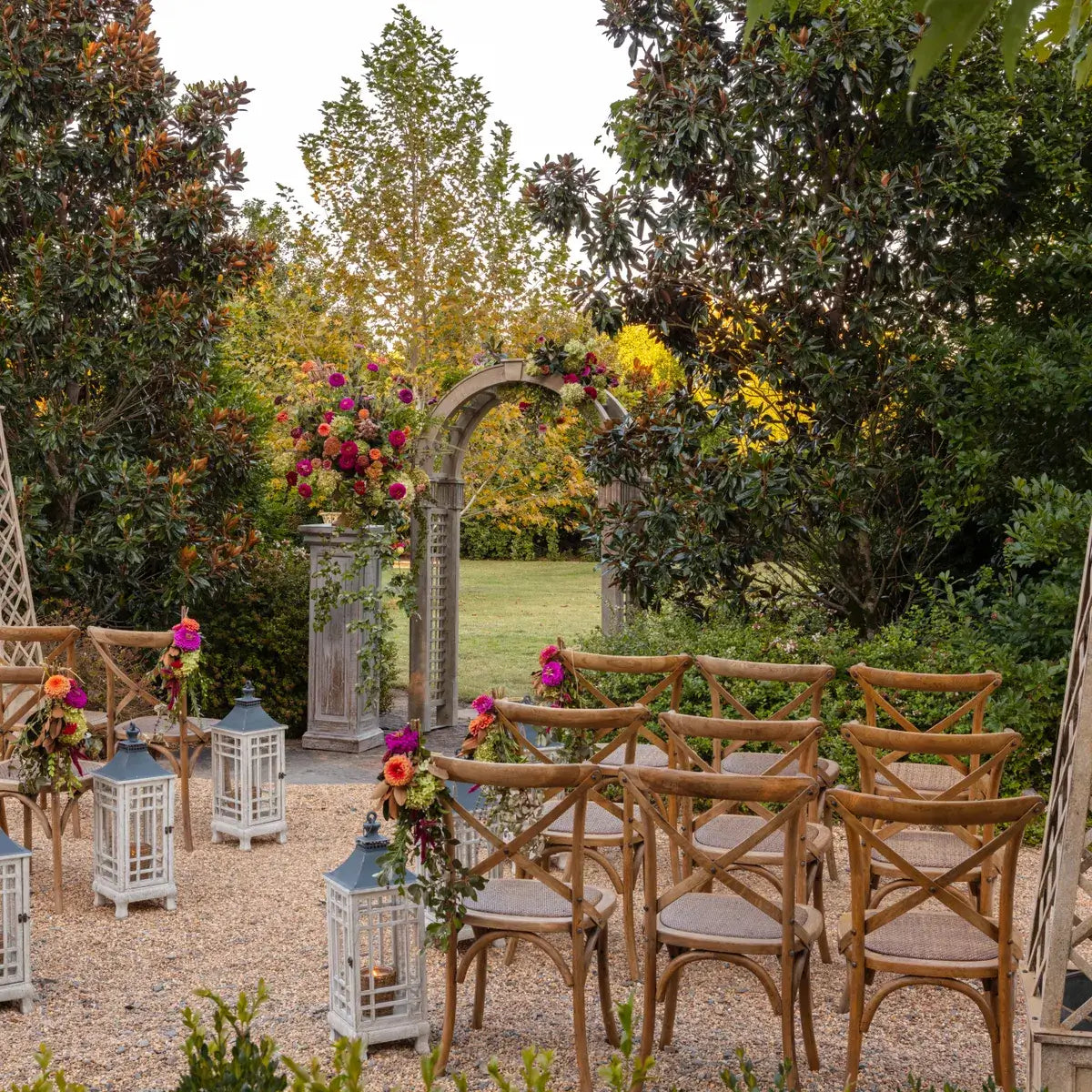 Porchview Cross Back Wood Chair Set