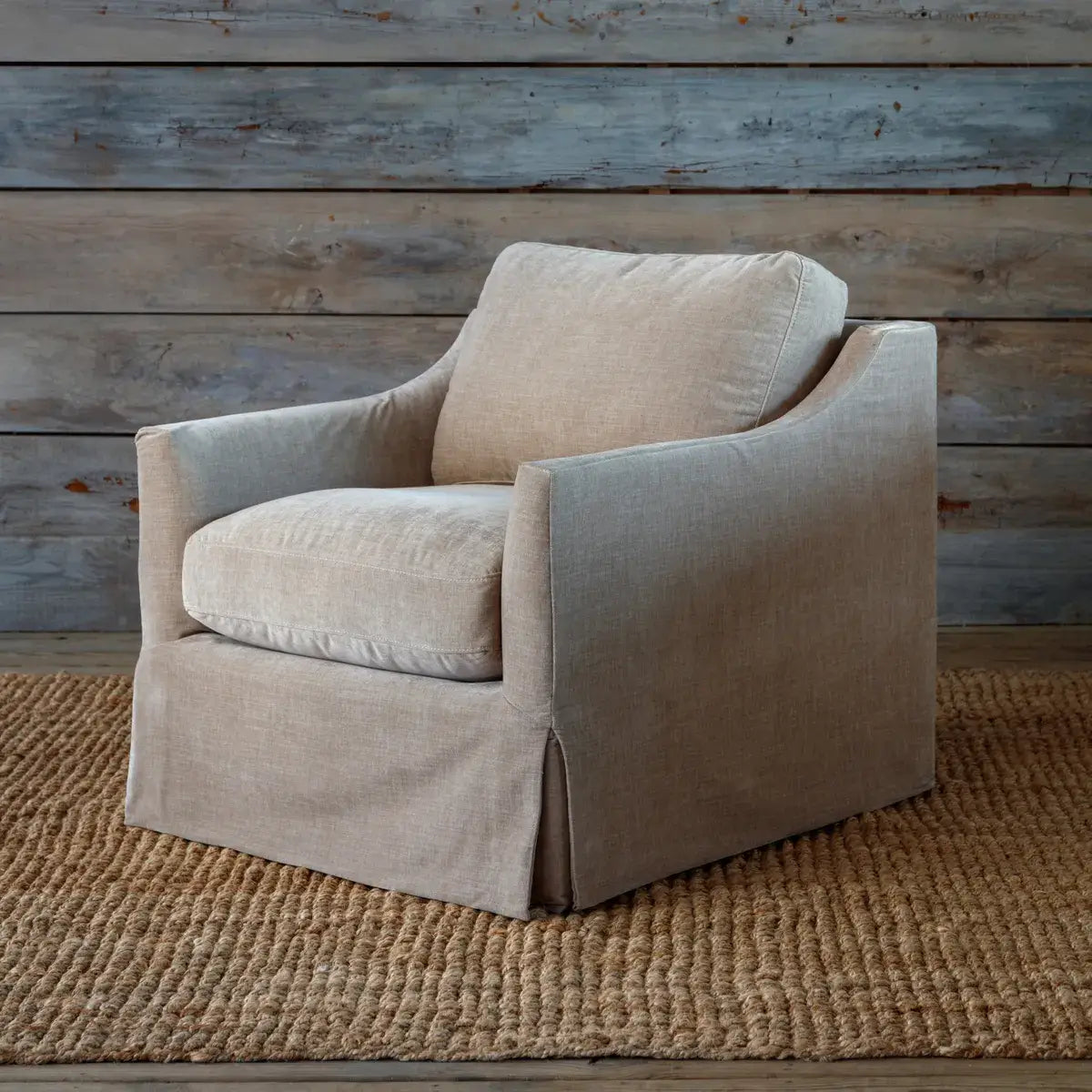 Sahara Vintage Velvet Madeline Swivel Chair