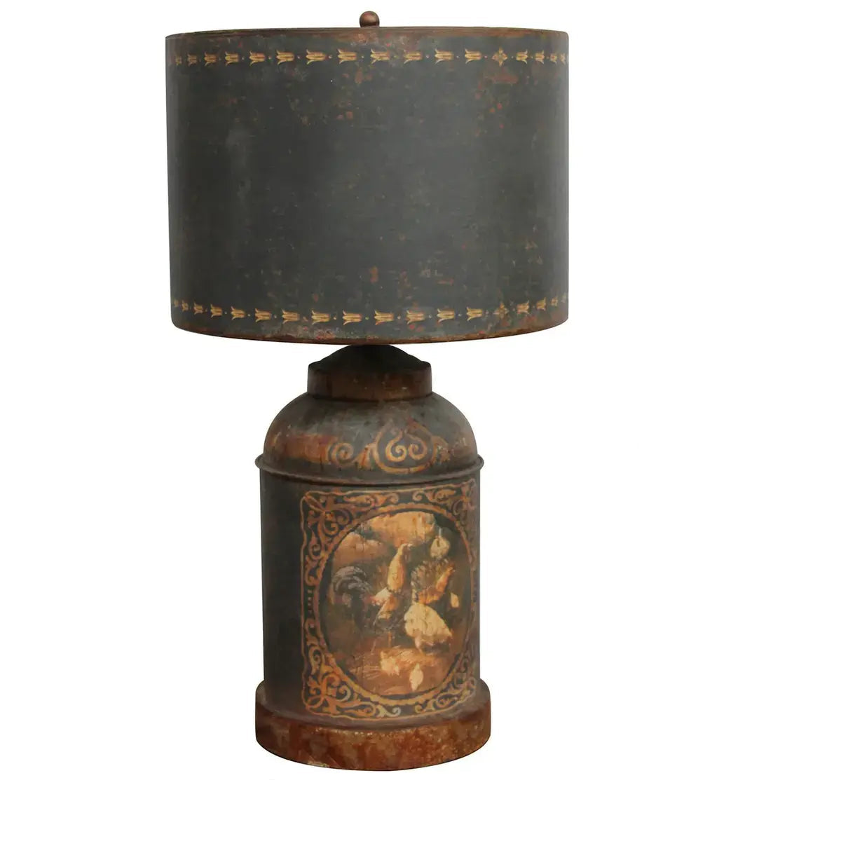 French Farm Tole Lamp Set
