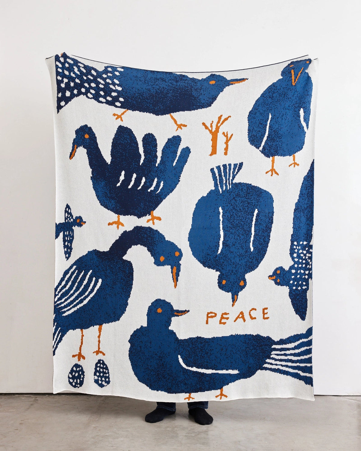 Biquette Peace Knit Blanket