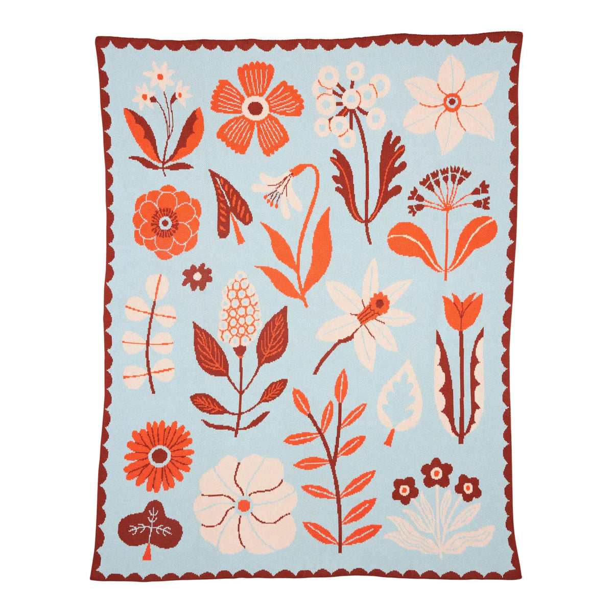 Biquette Petals Knit Blanket
