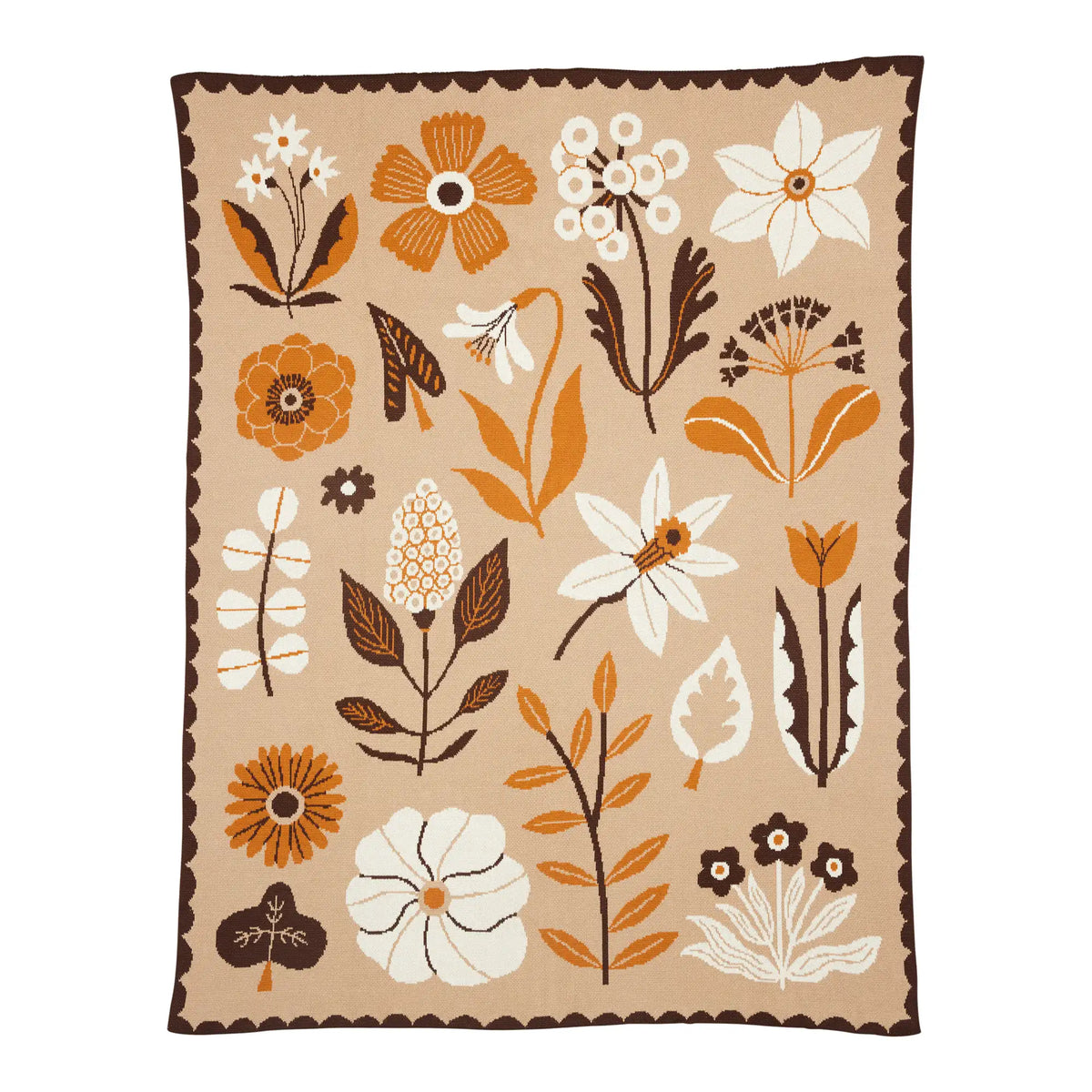 Biquette Petals Knit Blanket