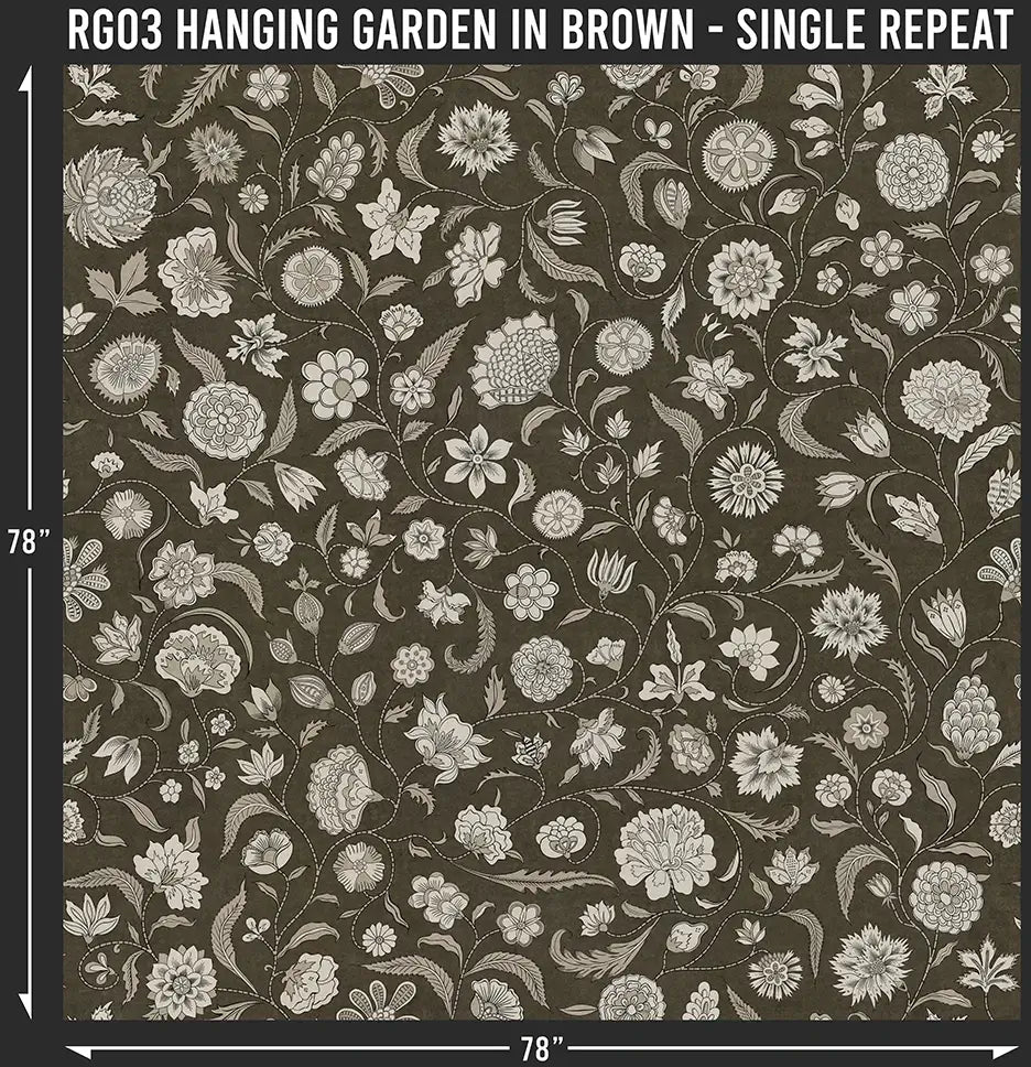The Hanging Garden Brown Rolled Goods Vinyl Flooring