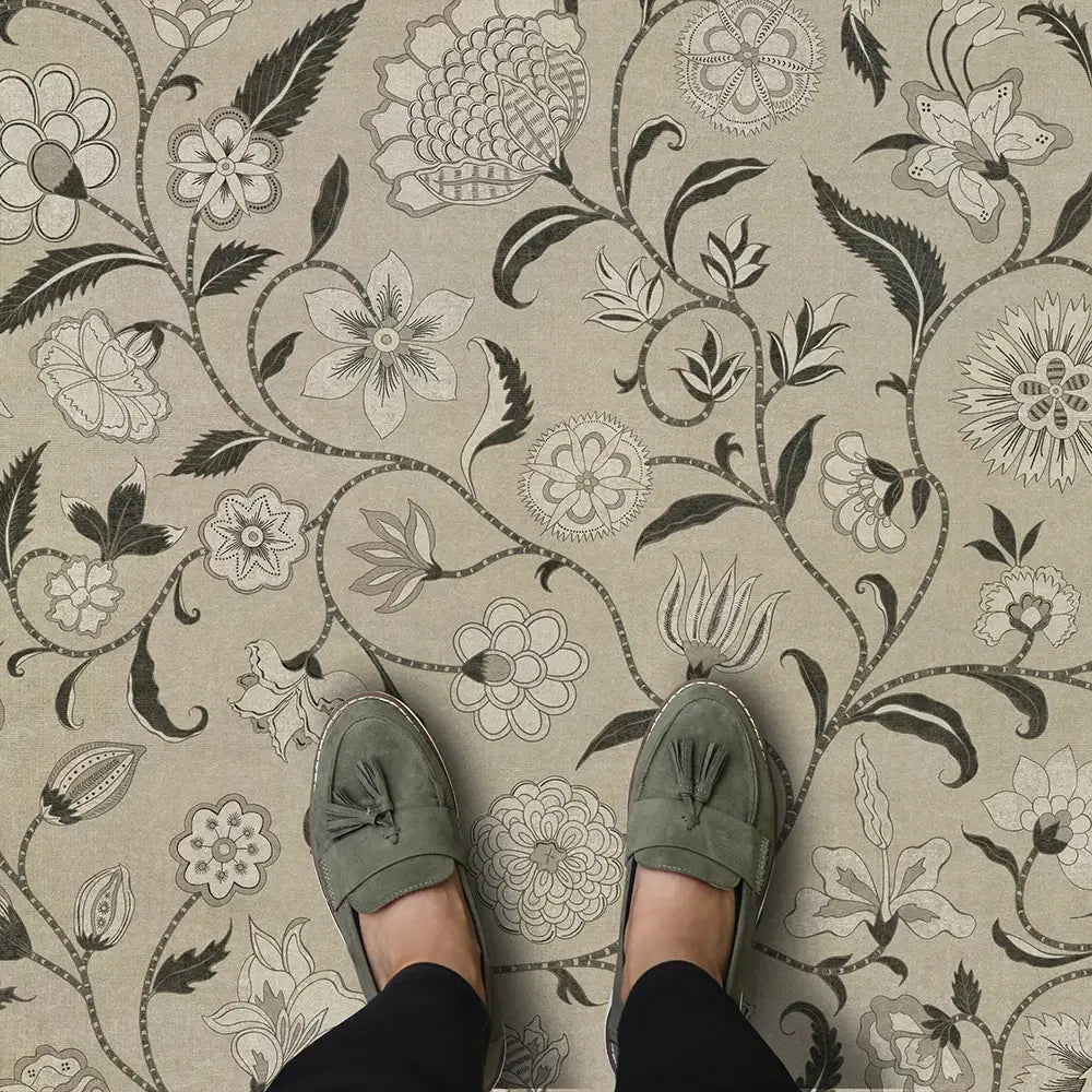 The Hanging Garden White Rolled Goods Vinyl Flooring