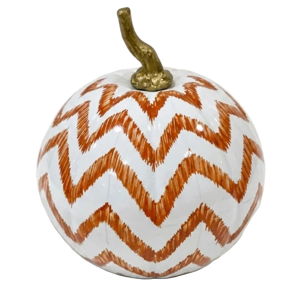 Rusty Red Chevron Pumpkin