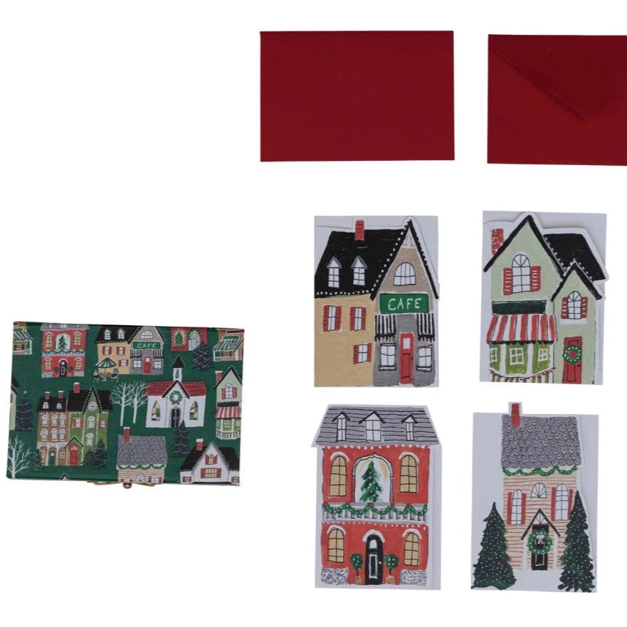 Recycled Paper House Christmas Cards Boxed Set