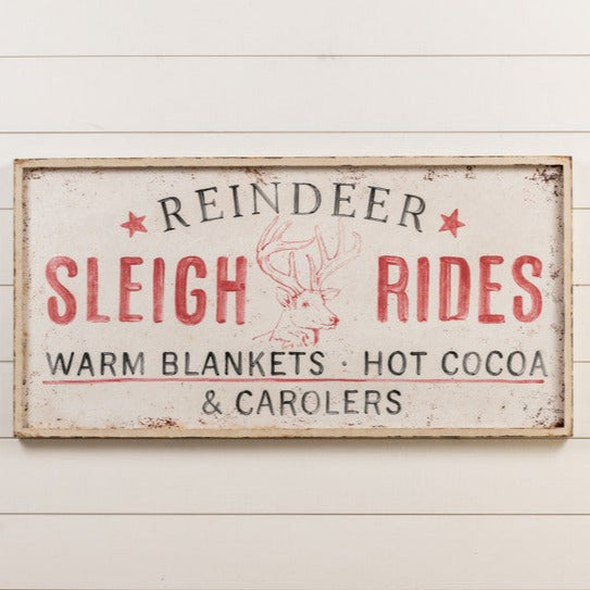 Reindeer Sleigh Rides Sign