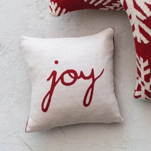 Reversible Knit Joy Pillow