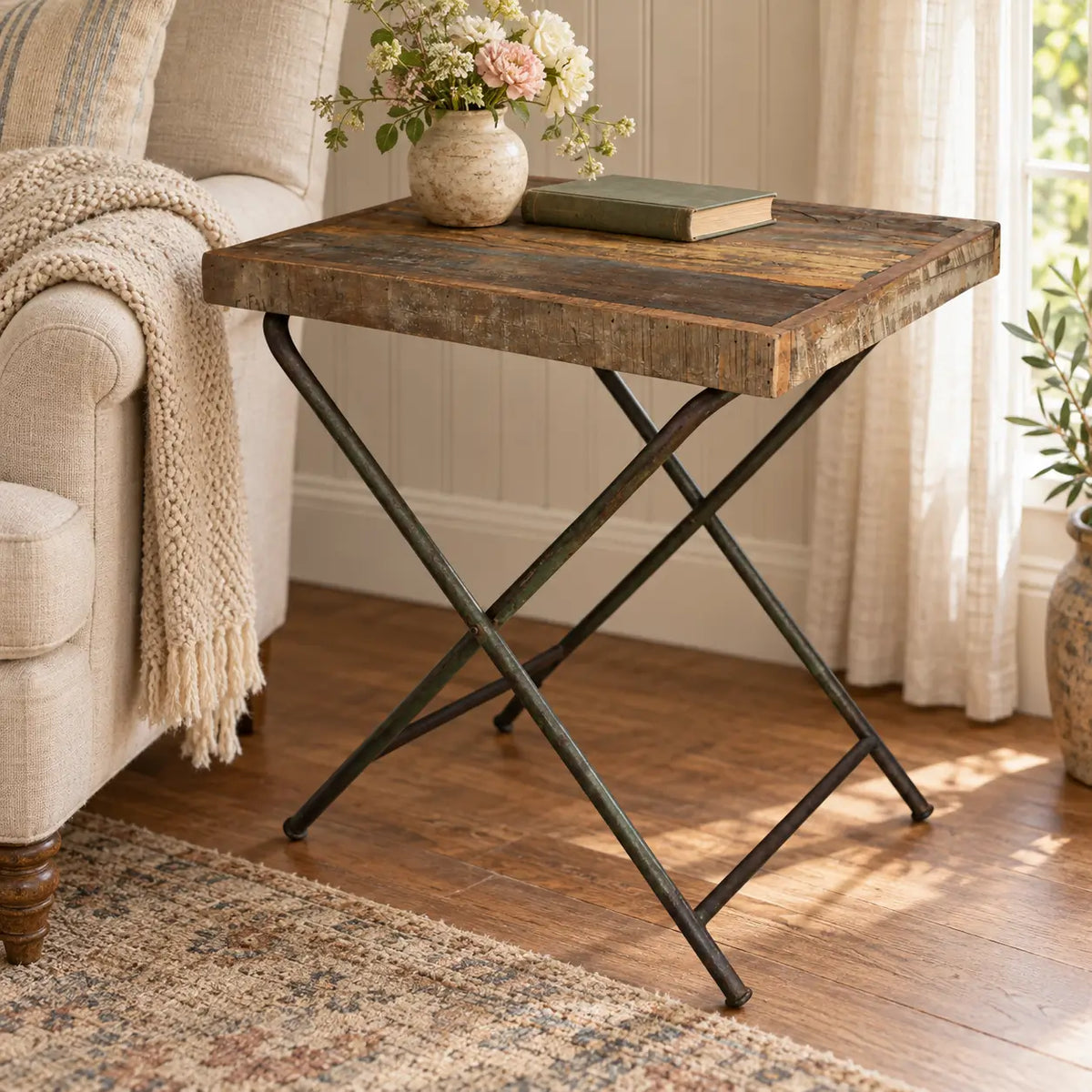 Reclaimed Wood Ingram Folding Tray Table