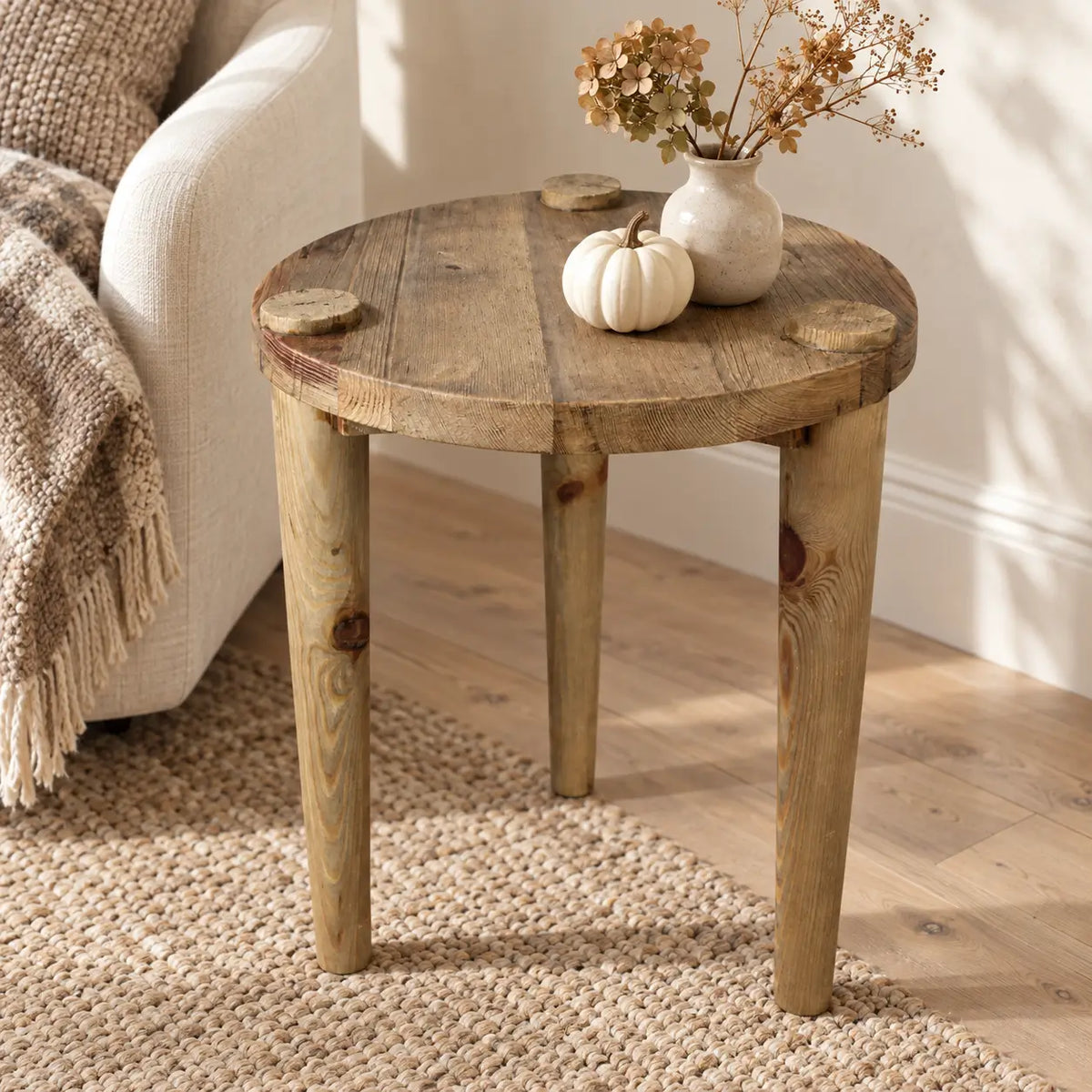 Pine Wood Side Table